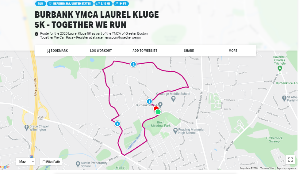 Burbank YMCA 5K Route