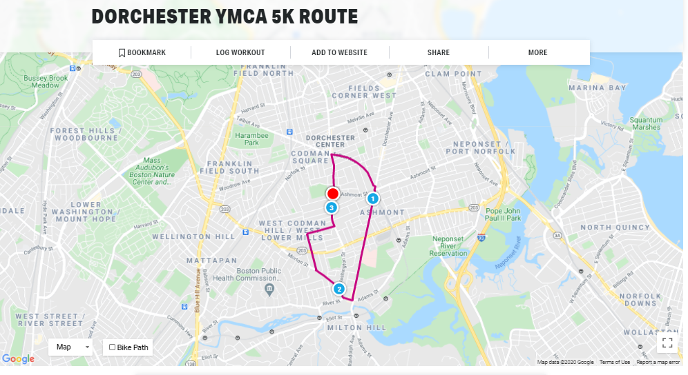 Dorchester 5K route
