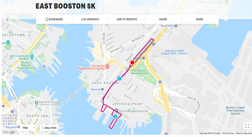 East Boston 5K Route