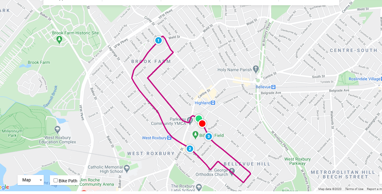 Parkway 5K Route