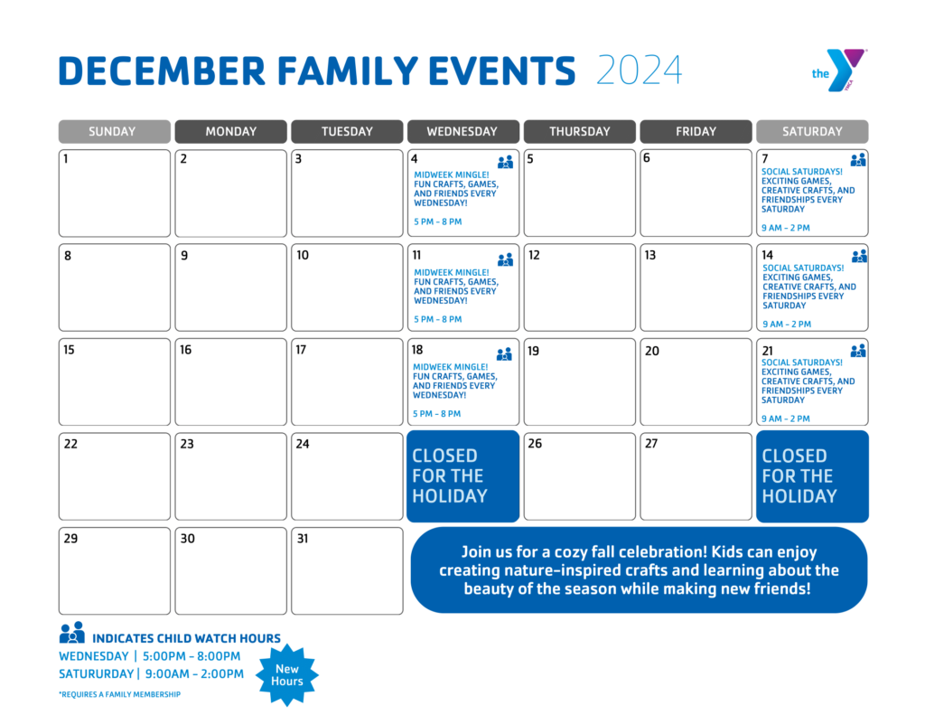 Huntington Ave YMCA december family events