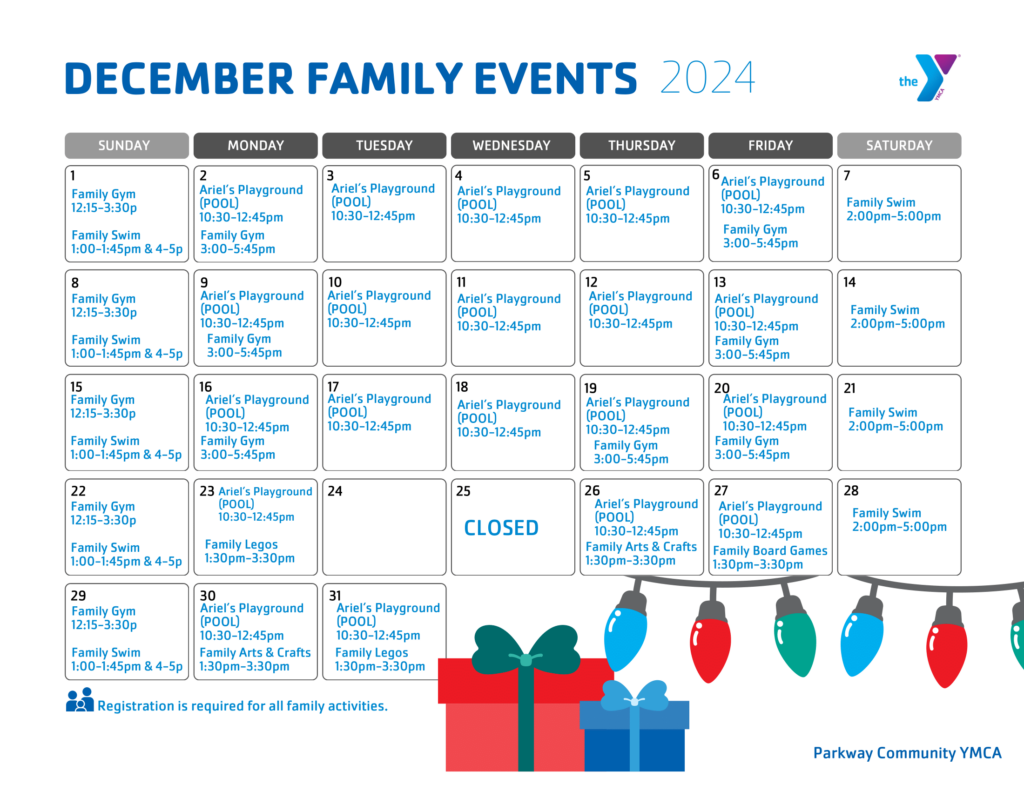 Parkway December Family Calendar