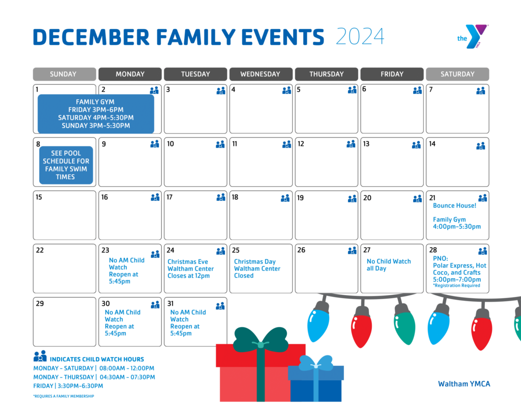 Waltham December Family Event Calendar