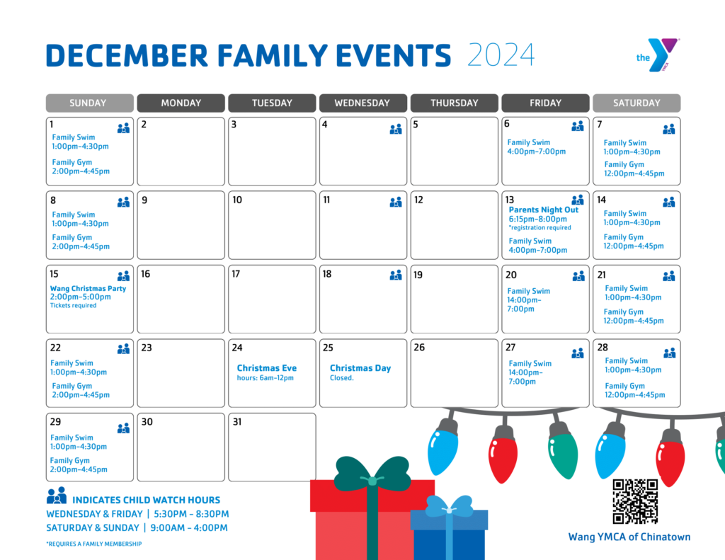 Wang December Family Calendar english