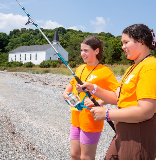 campers on a fishing trip