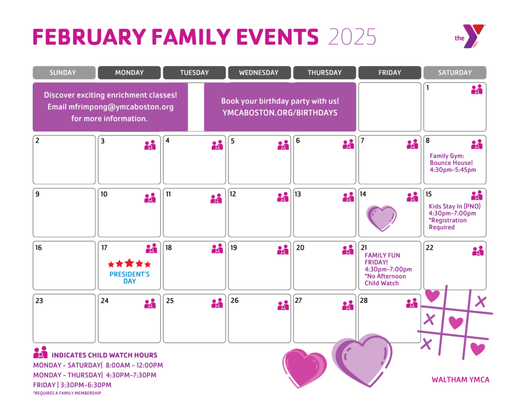 Waltham family calendar