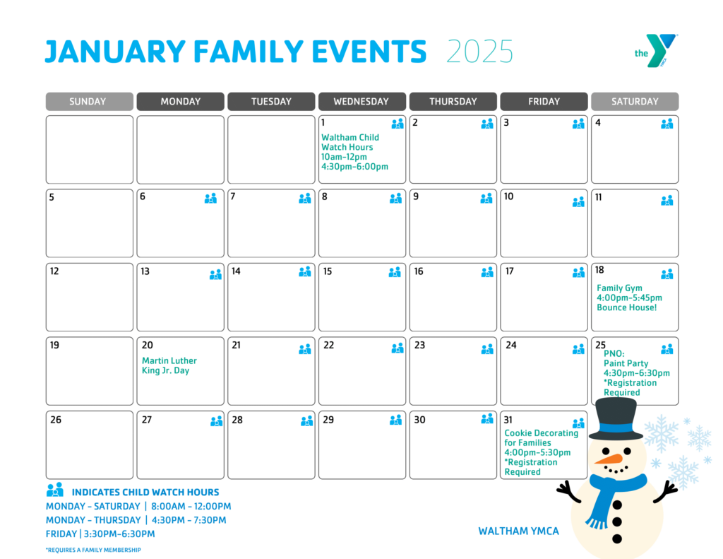 waltham family calendar