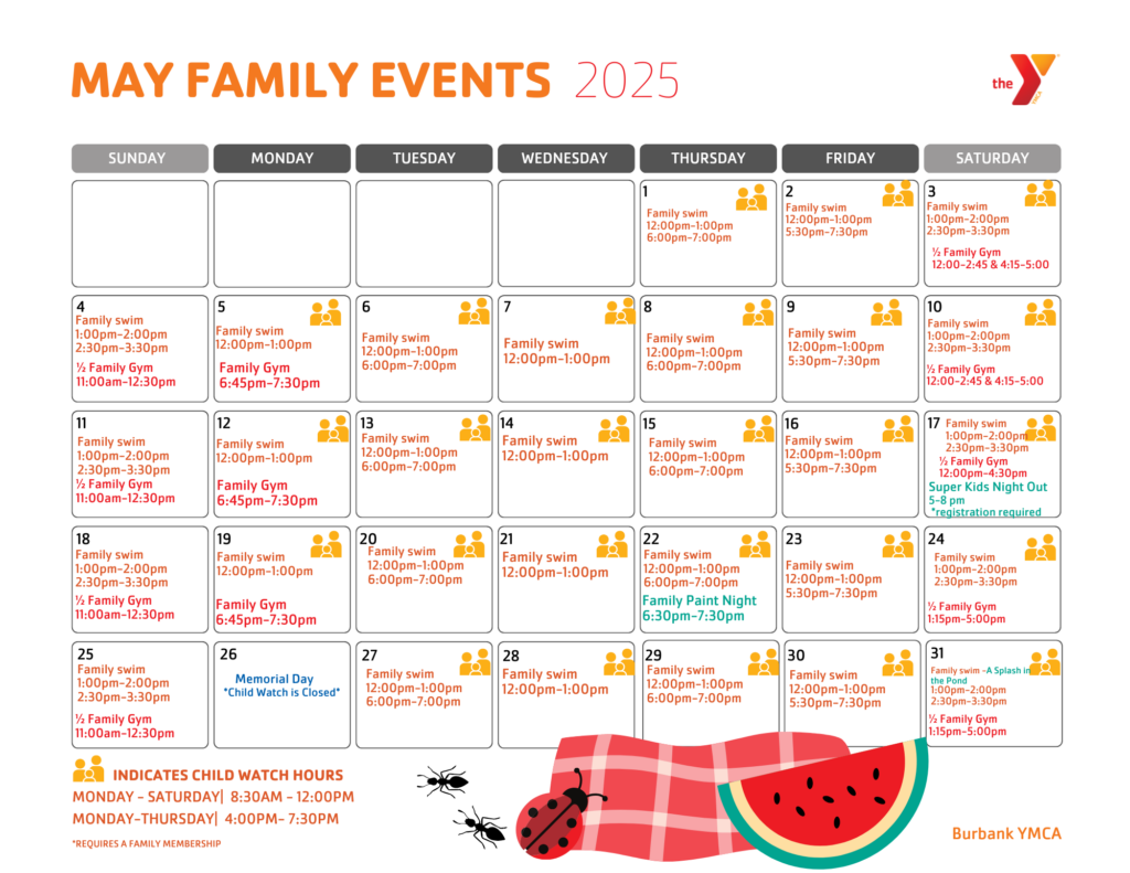 Burbank family calendar