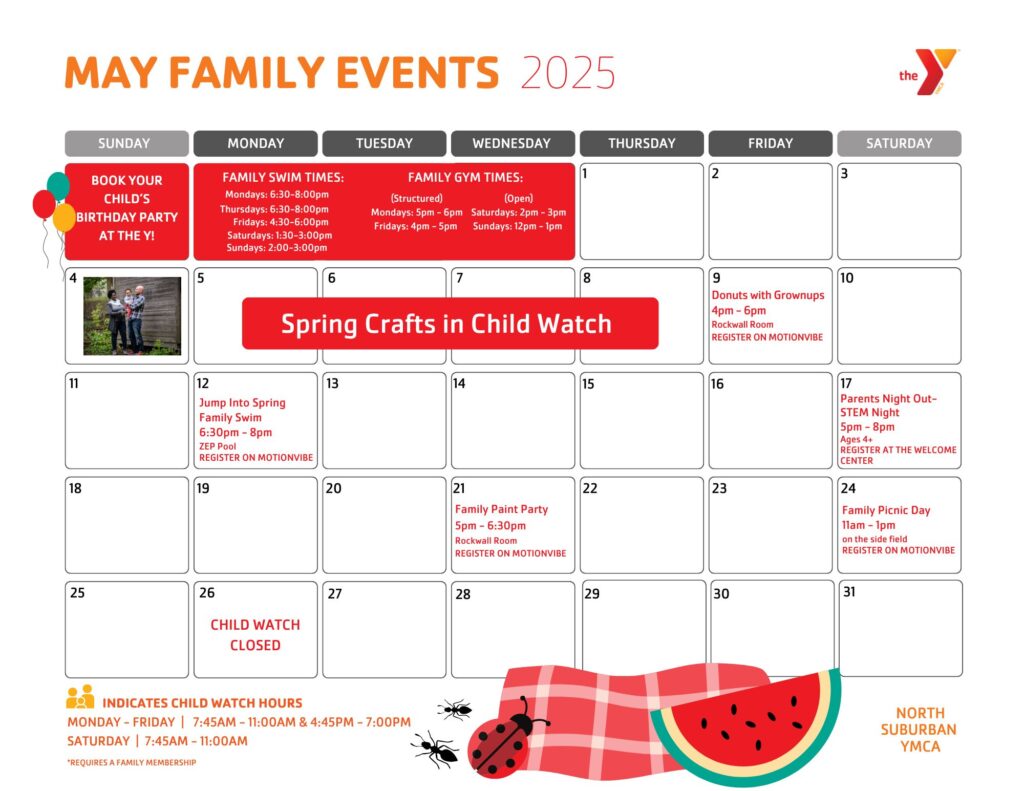 North Suburban family calendar
