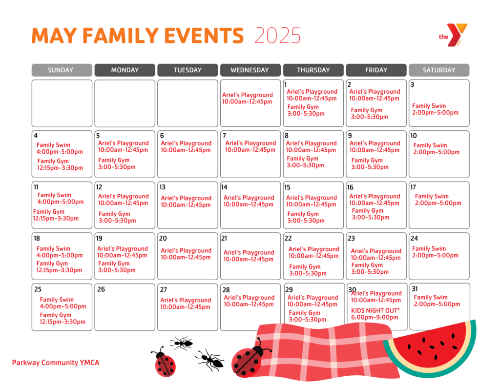 Parkway family schedule for May