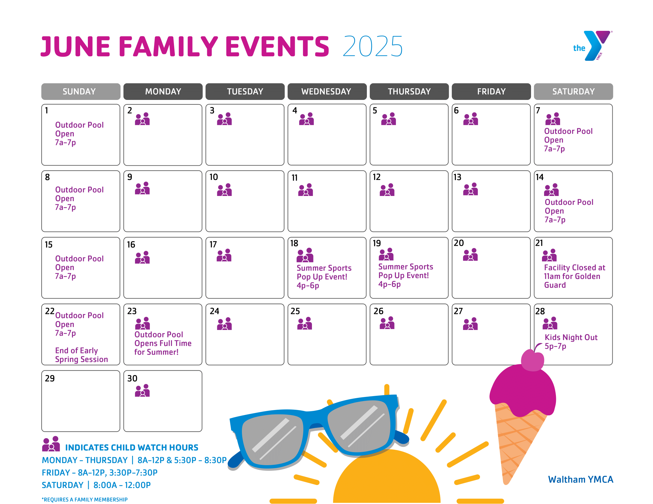 Waltham family events 