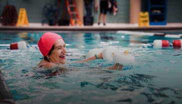 water fitness class