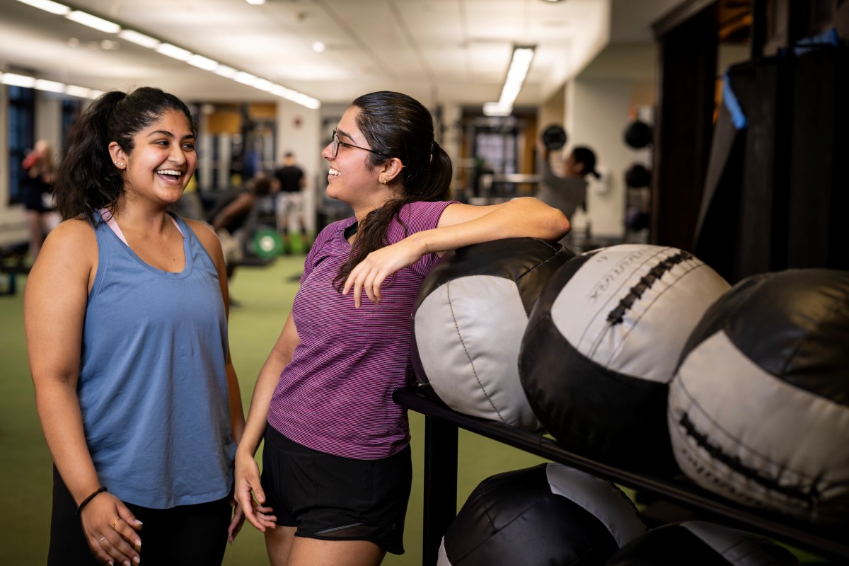 teens in the fitness center