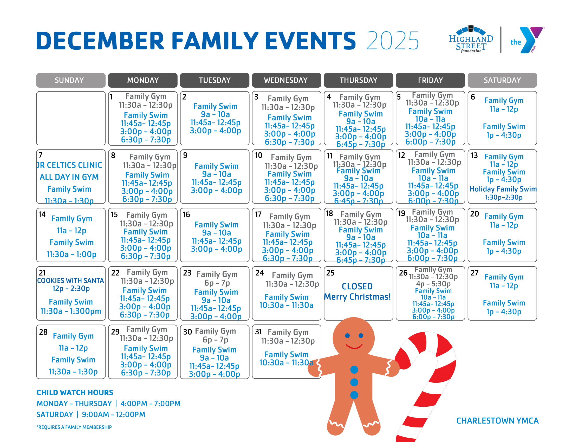 charlestown family calendar