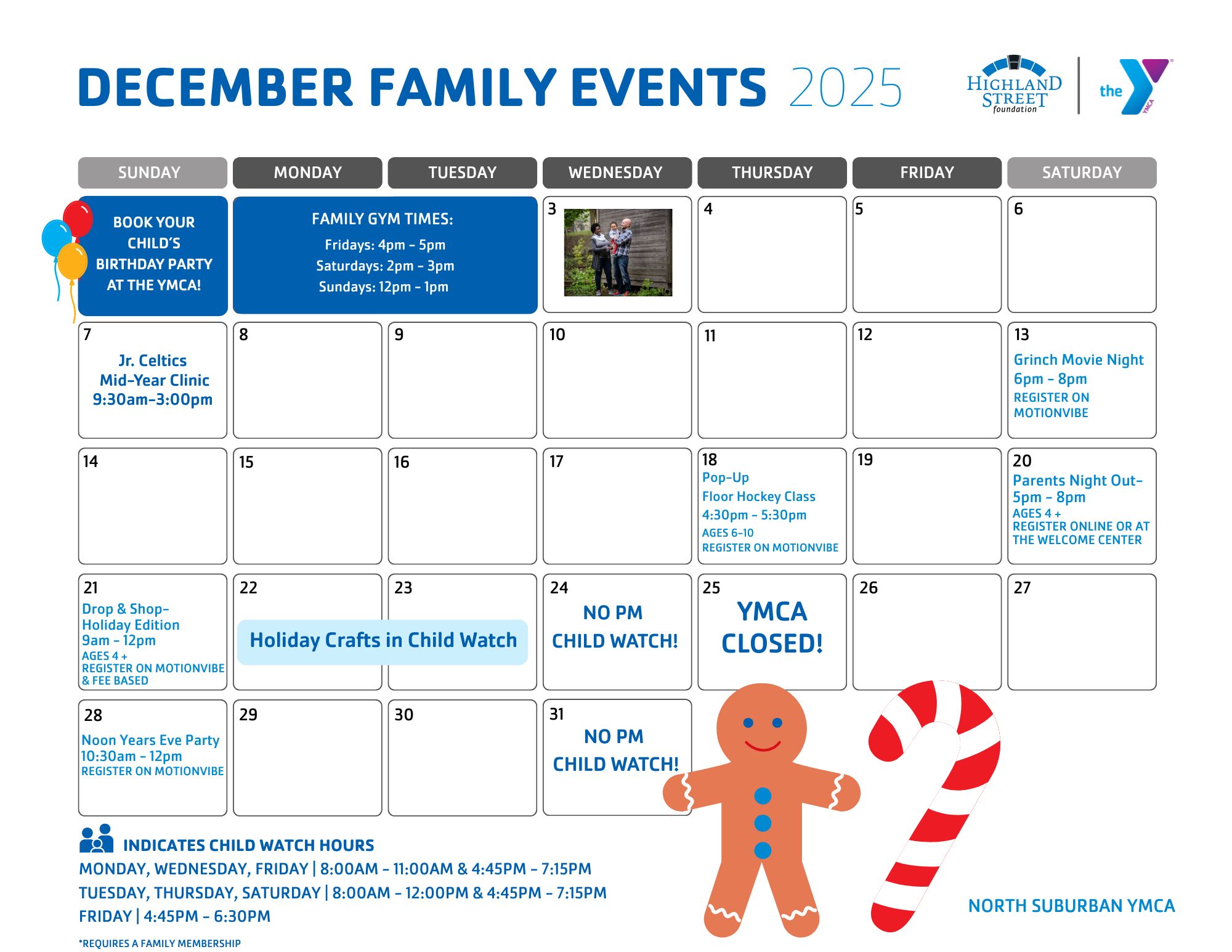 North Suburban family calendar