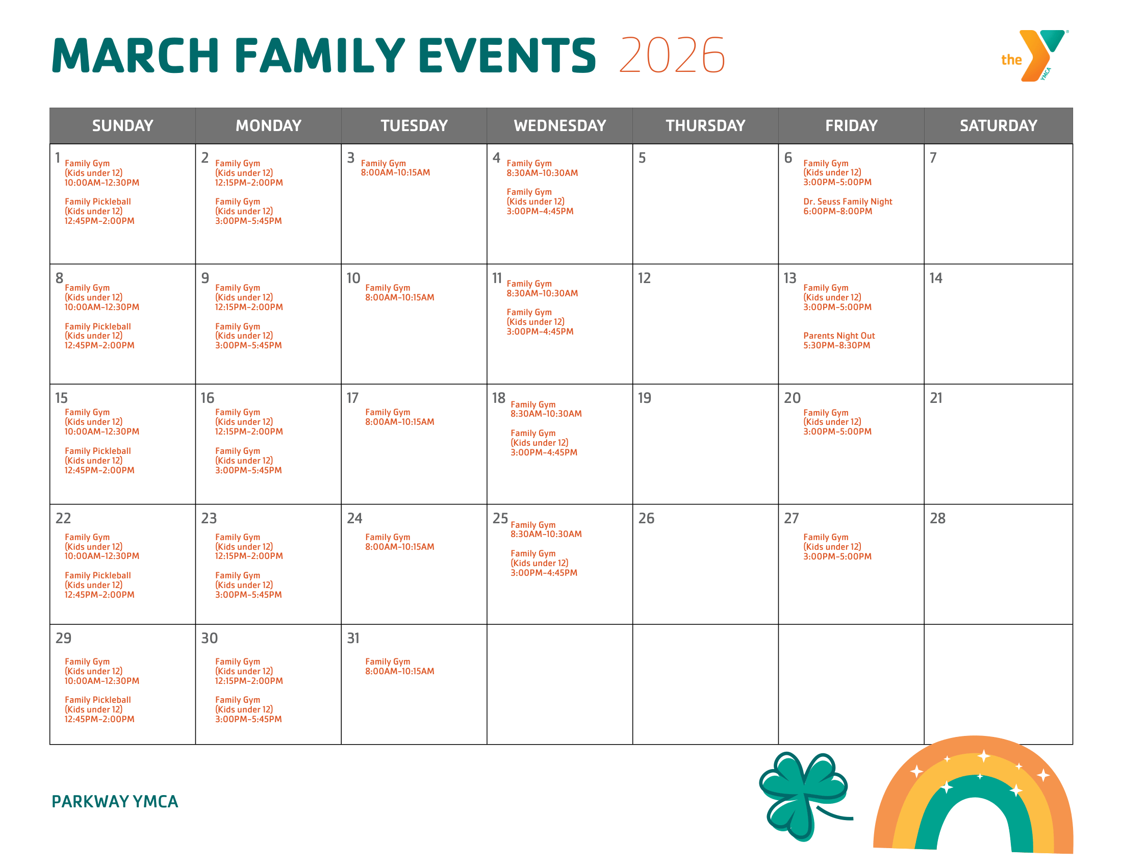 Parkway Family events