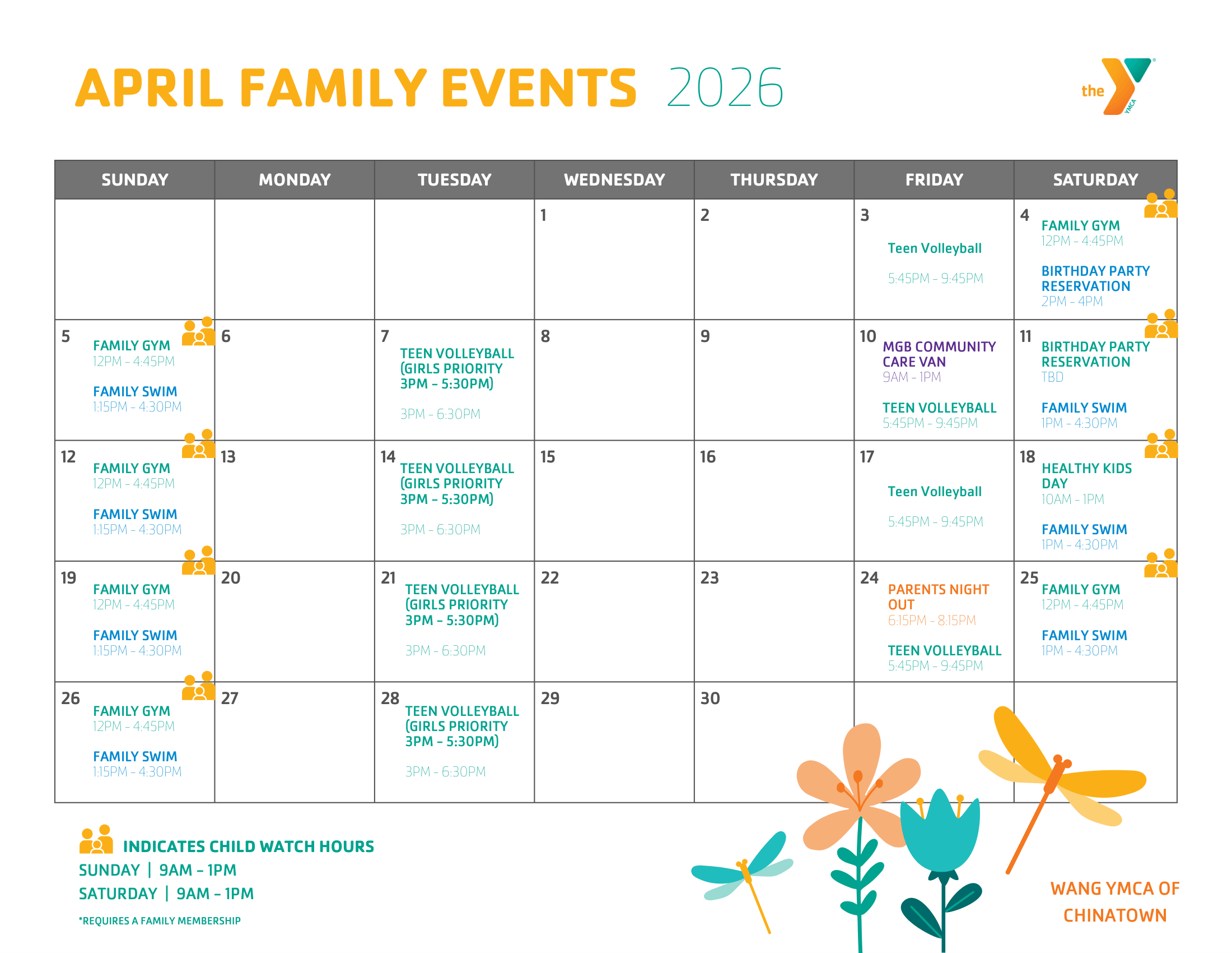 wang family calendar