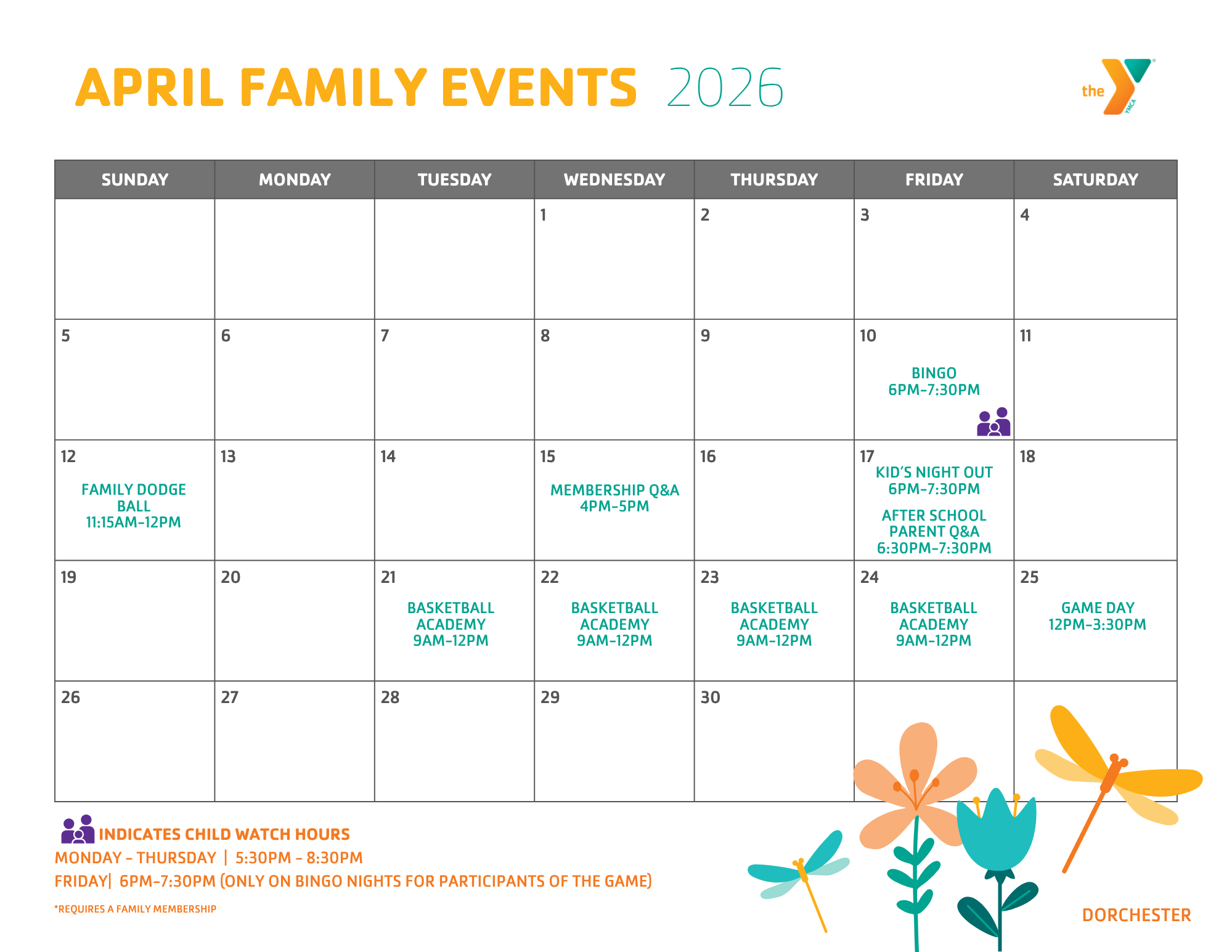 Dorchester Family Calendar