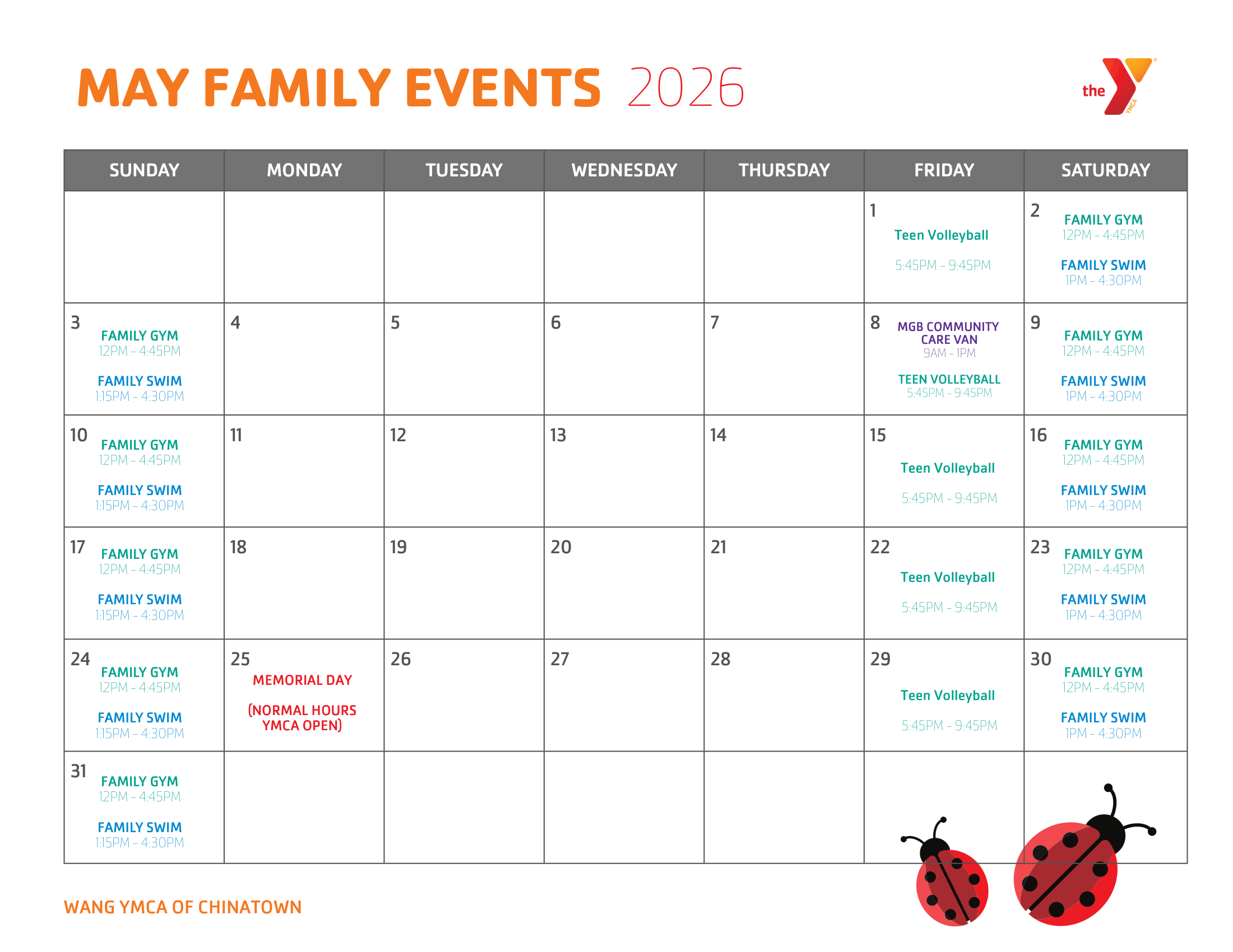 wang family calendar