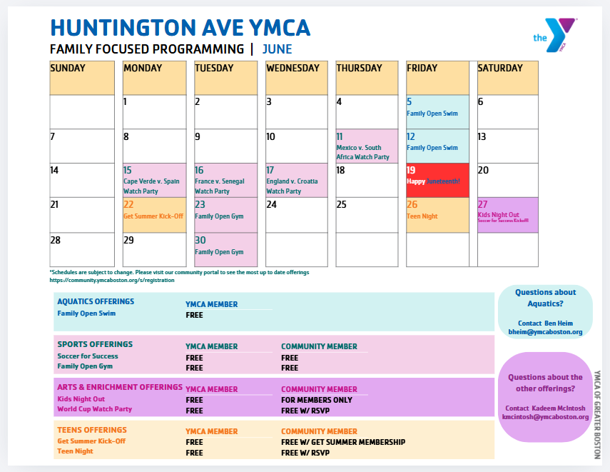Hunton Family Programs June 2026