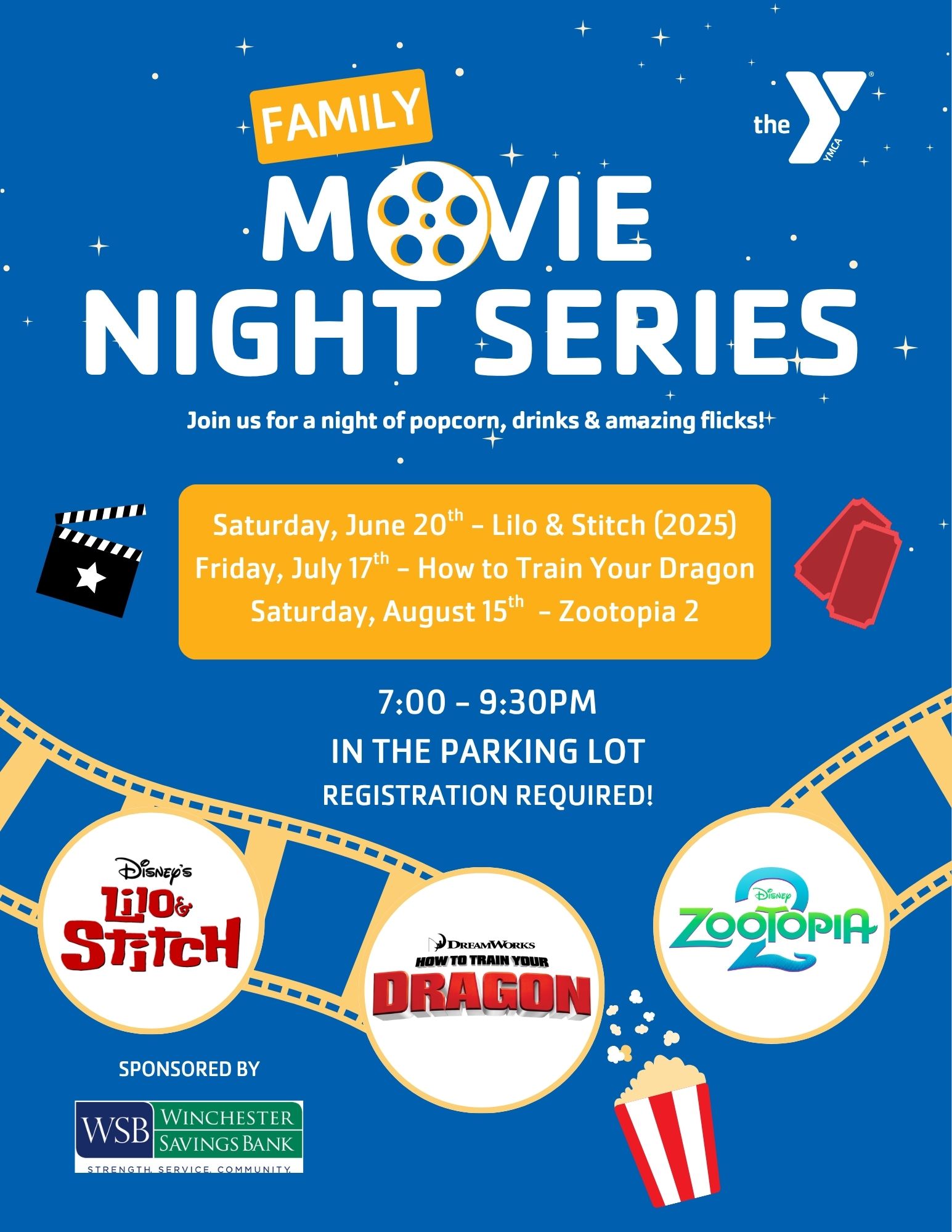 North suburban ymca movie nights summer 2026
