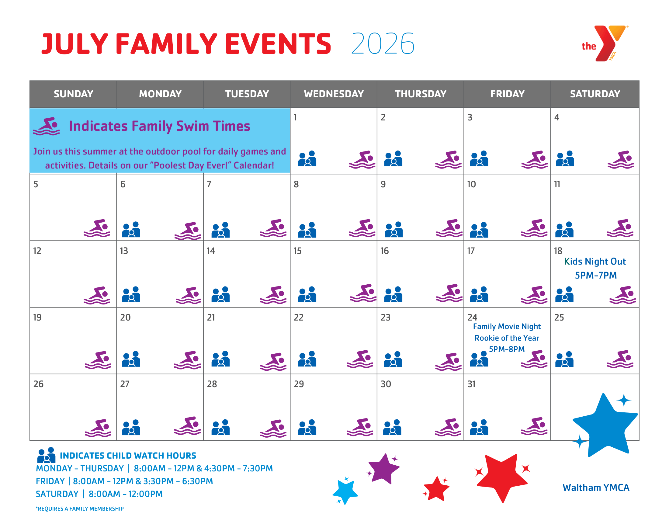 waltham family calendar