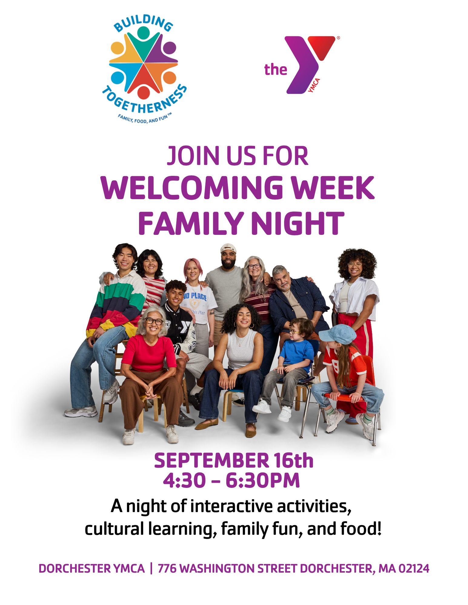 Dorchester Welcoming week september 16th 4:30pm